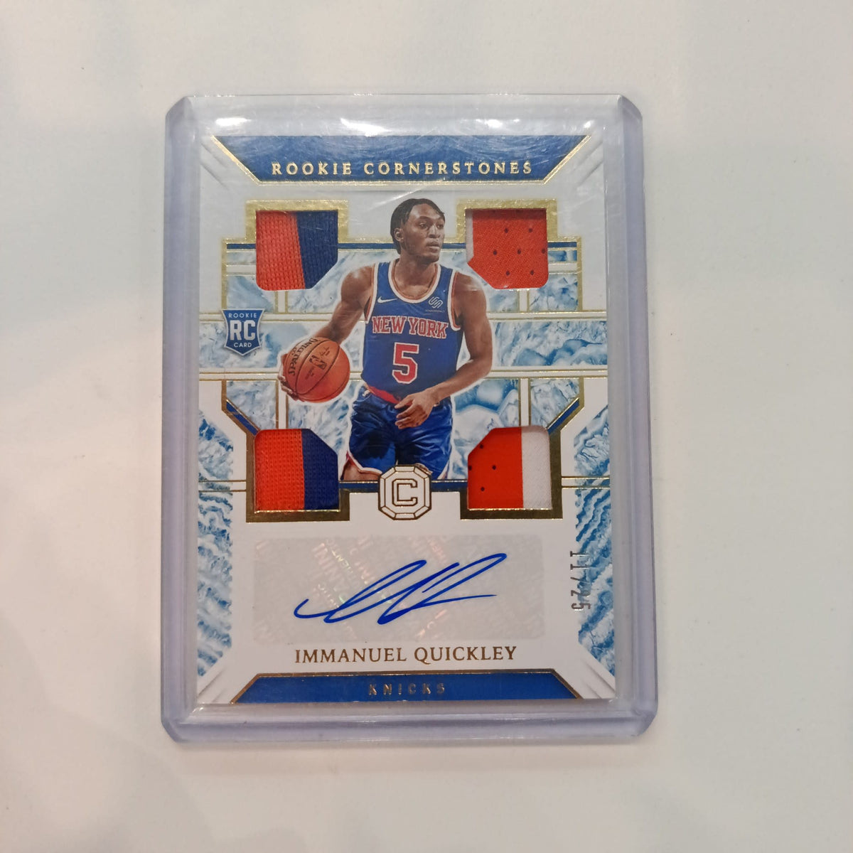 2020-21 Panini Chronicles Cornerstones Rookie Cornerstones Immanuel Quickley Gold /25 #RC-