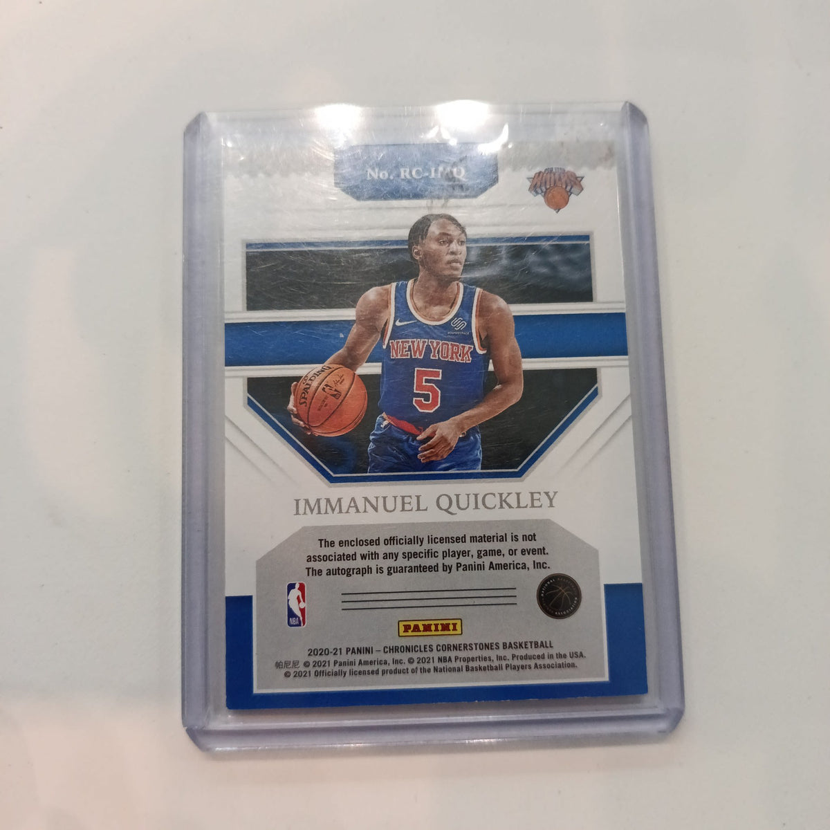 2020-21 Panini Chronicles Cornerstones Rookie Cornerstones Immanuel Quickley Gold /25 #RC- - view 2