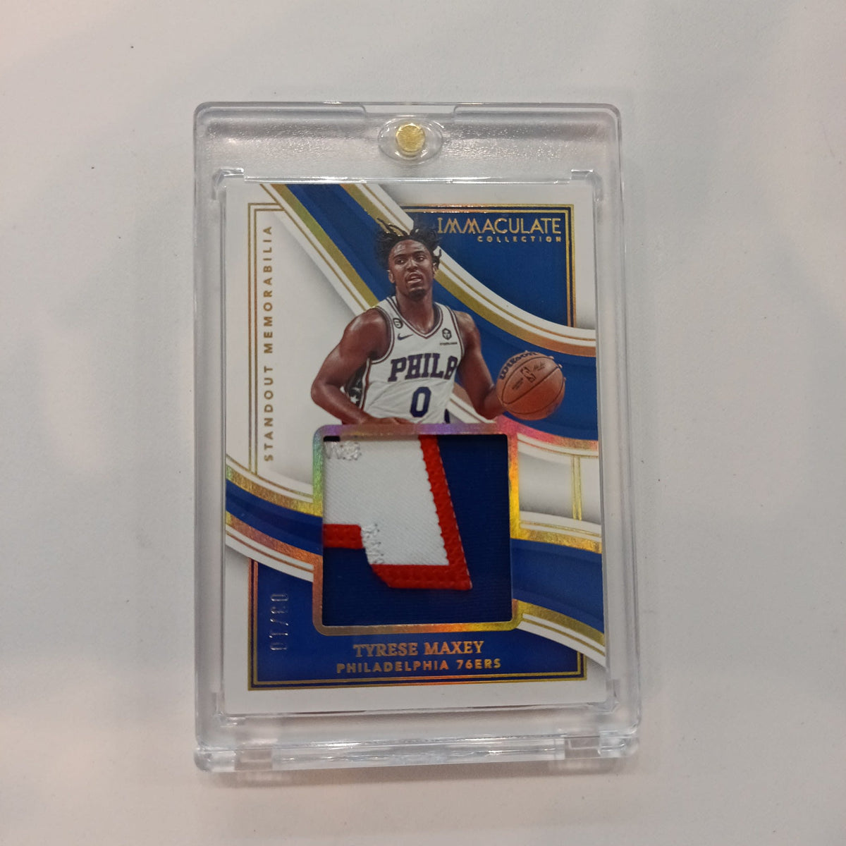 2022-23 Panini Immaculate Collection Standout Memorabilia Tyrese Maxey #ISM-TYM