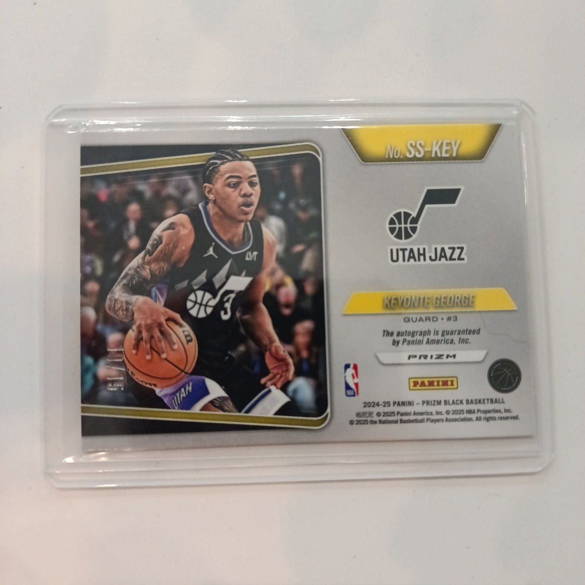 2024-25 Panini Prizm Black Sensational Signatures Keyonte George #SS-KEY - view 2