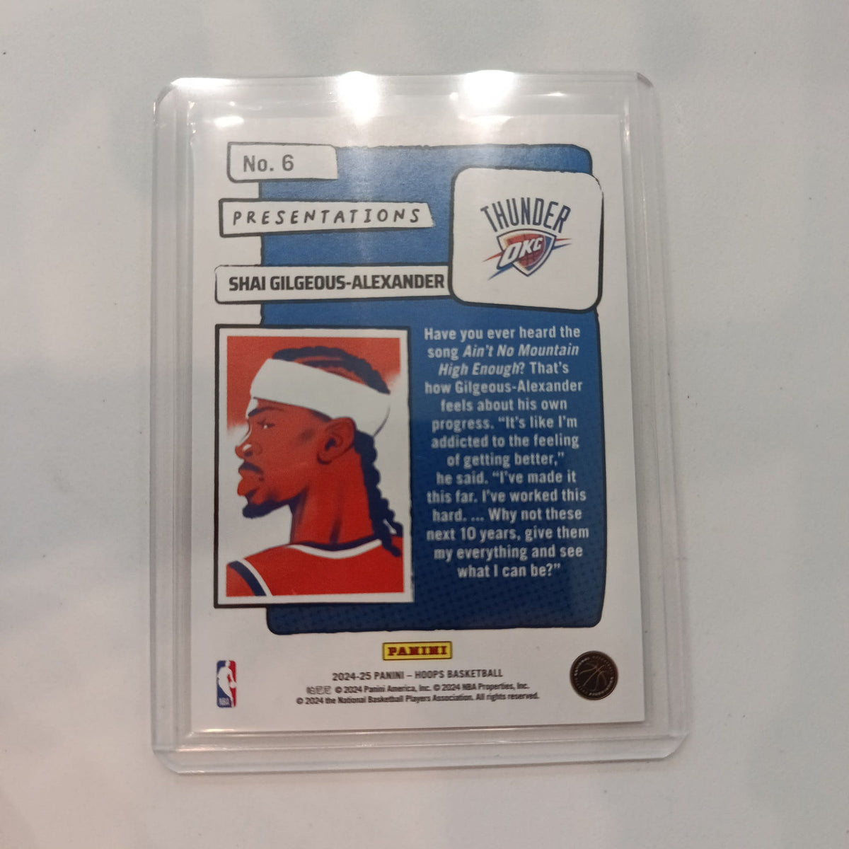 2024-25 Panini Hoops Basketball Presentations Shai Gilgeous-Alexander Holo #6 - view 2