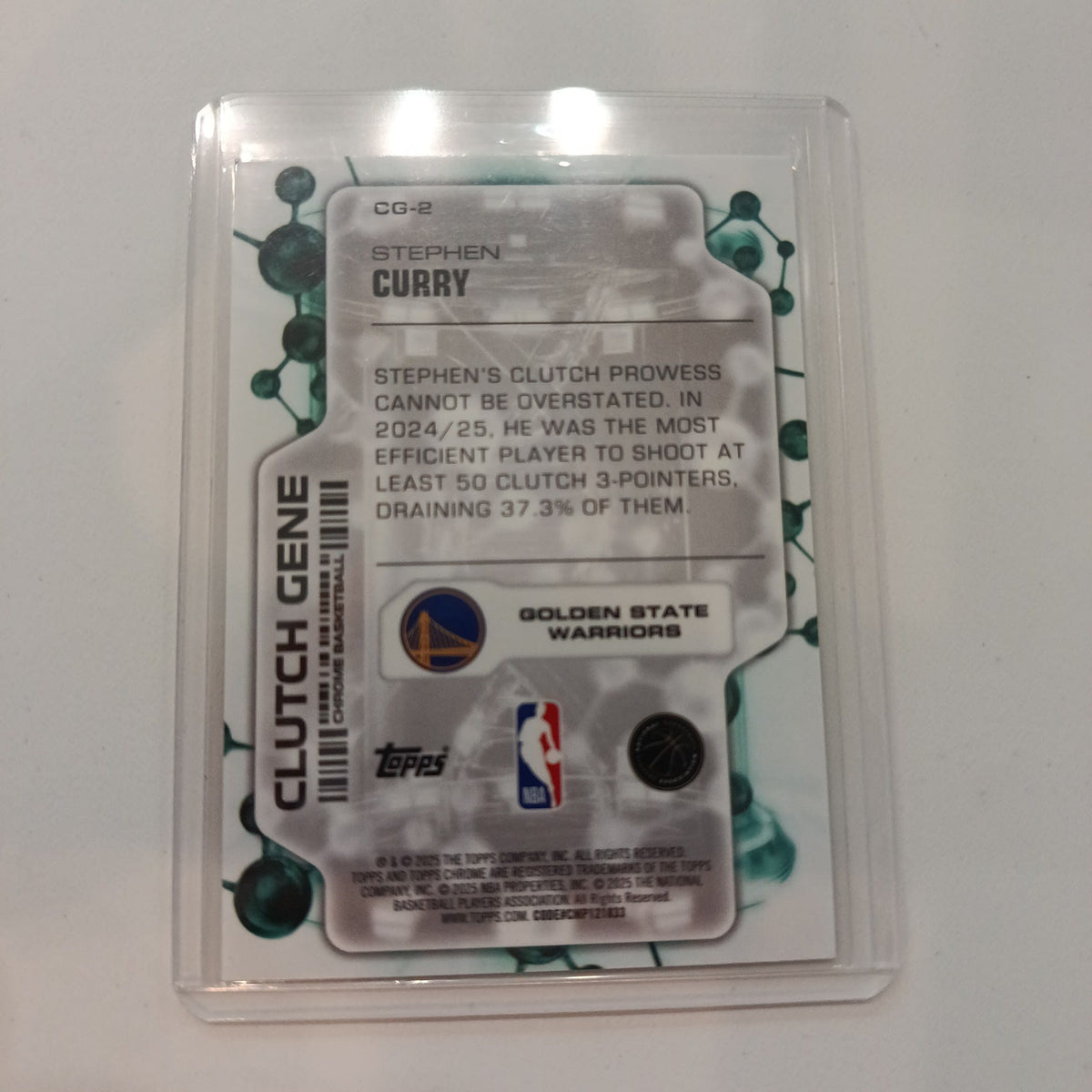2025 Topps Clutch Gene Stephen Curry #CG-2 - view 2