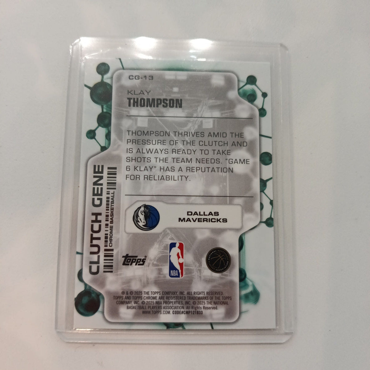 2025 Topps Clutch Gene Klay Thompson #CG-13 - view 2