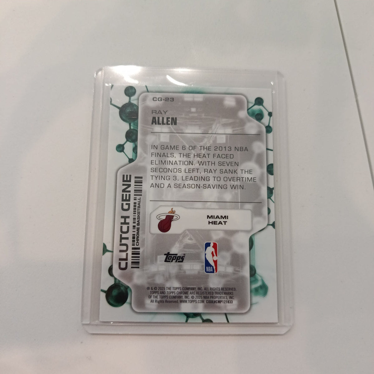 2025 Topps Clutch Gene Ray Allen #CG-23 - view 2