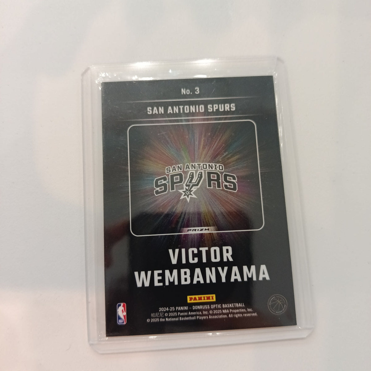 2024-25 Panini Donruss Optic Lights Out Victor Wembanyama Prizm #3 - view 2