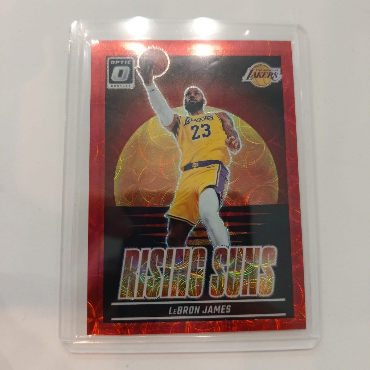 2024-25 Panini Donruss Optic Rising Suns LeBron James Hyper Red #2