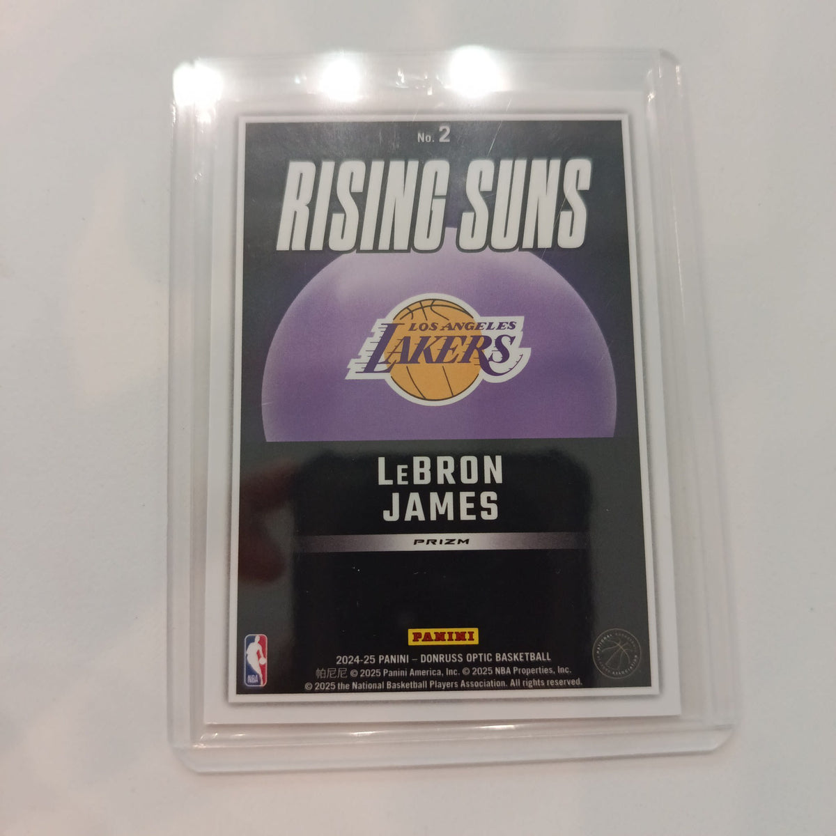 2024-25 Panini Donruss Optic Rising Suns LeBron James Hyper Red #2 - view 2