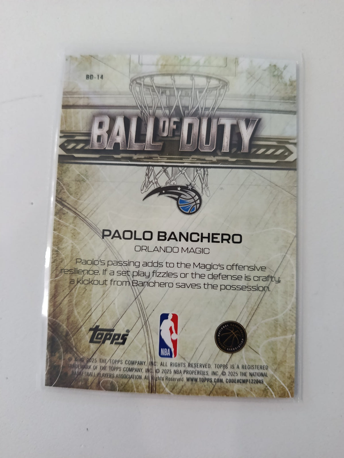 2024-25 Topps Ball of Duty Paolo Banchero #BD-14 - view 2