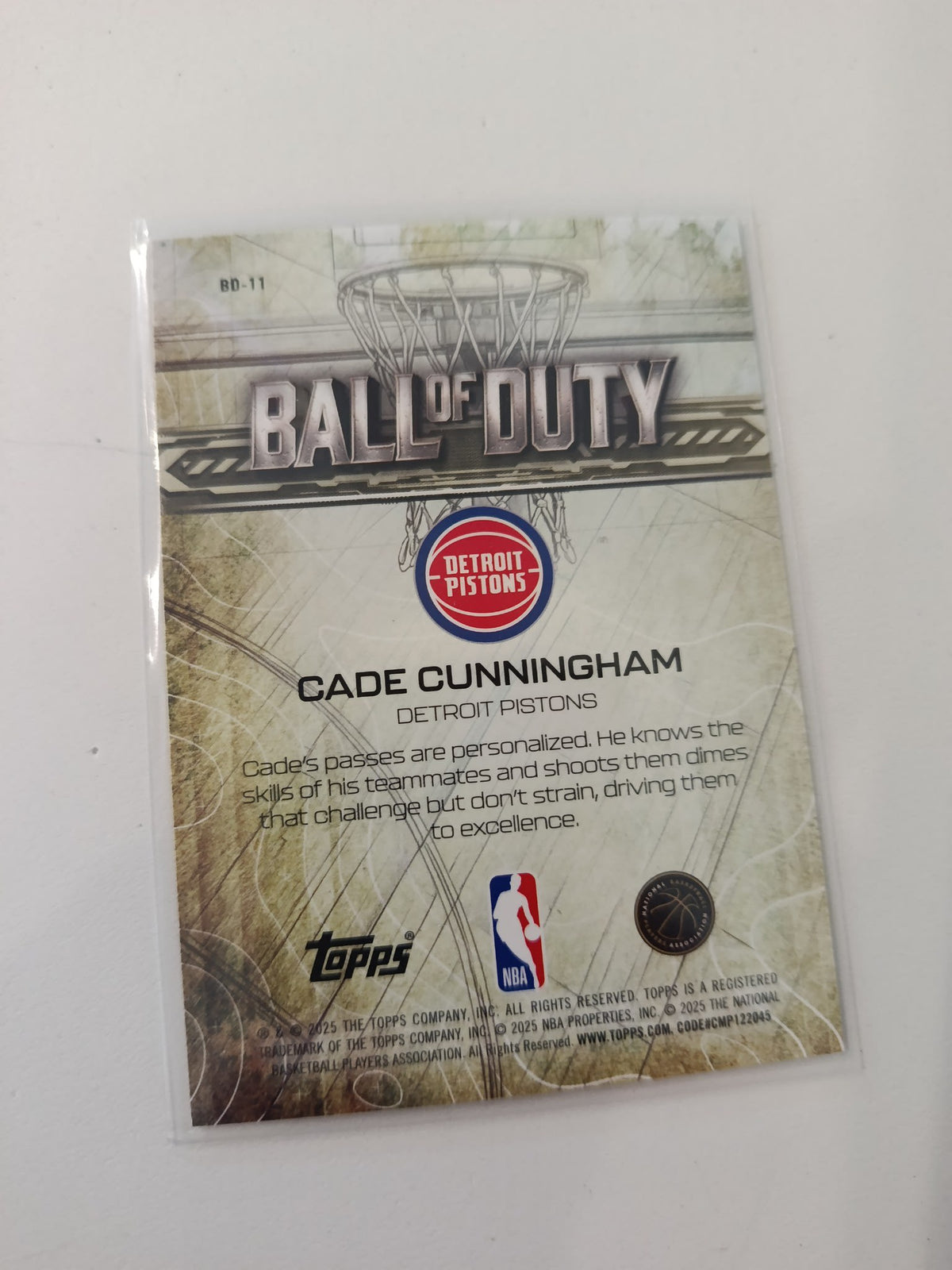 2024-25 Topps Ball of Duty Cade Cunningham #BD-11 - view 2