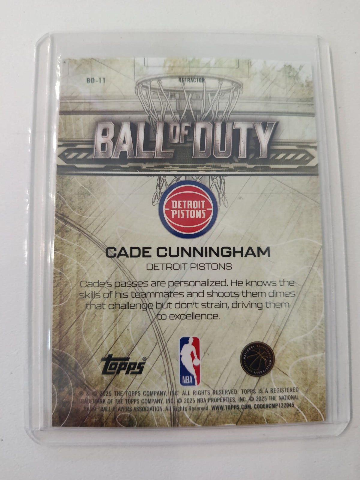 2024-25 Topps Ball of Duty Cade Cunningham Refractor #BD-11 - view 2