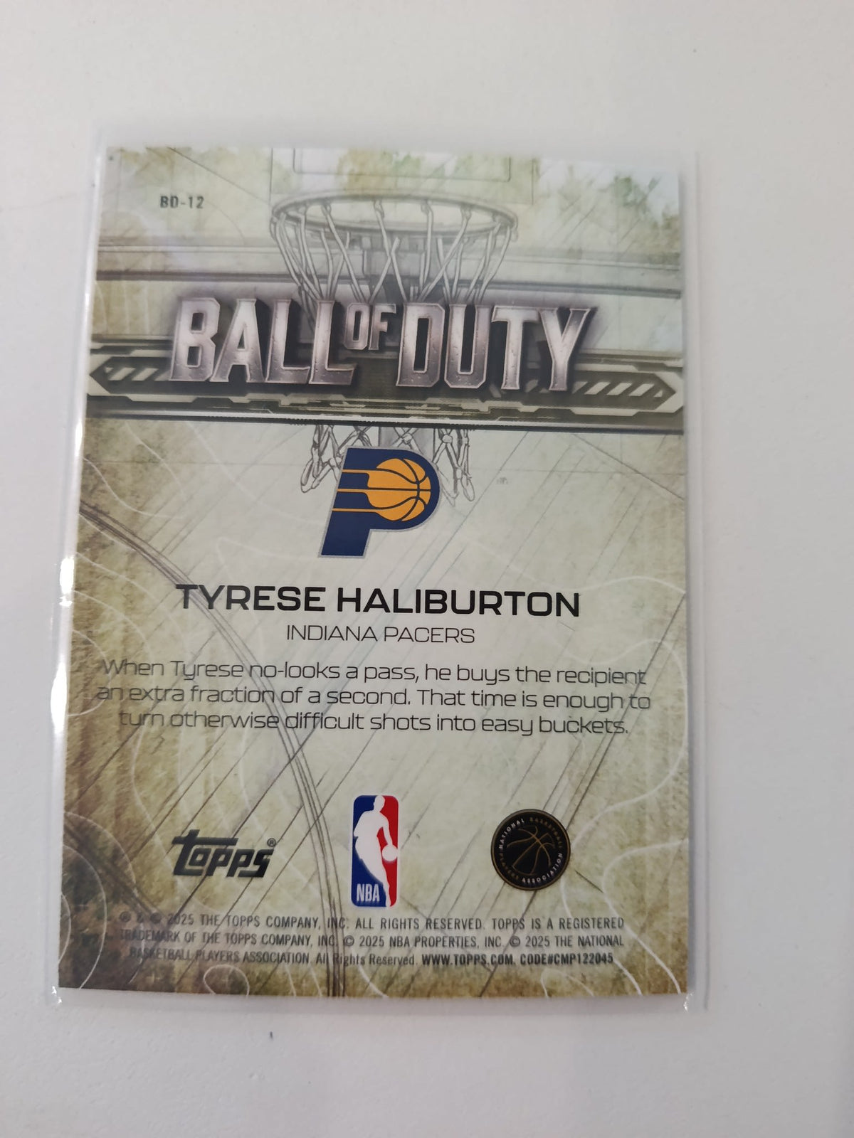 2024-25 Topps Ball of Duty Tyrese Haliburton #BD-12 - view 2