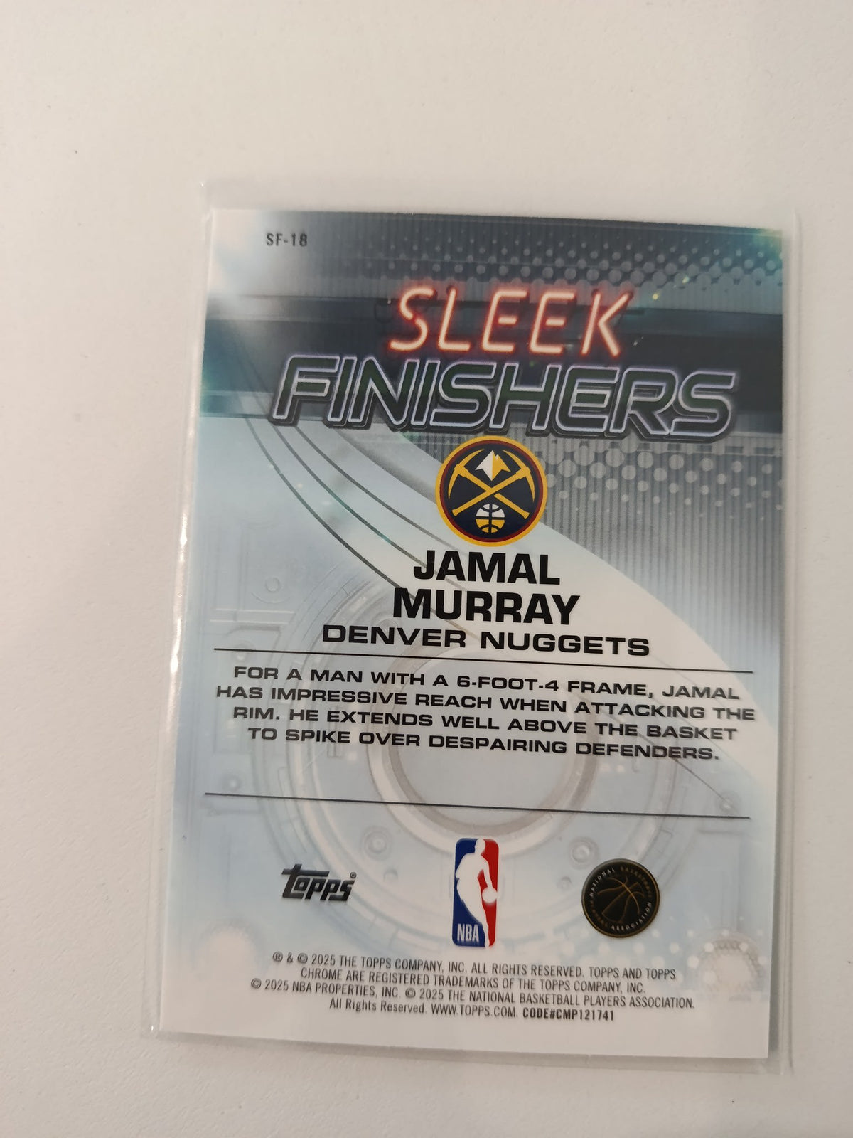 2024-25 Topps Sleek Finishers Jamal Murray #SF-18 - view 2
