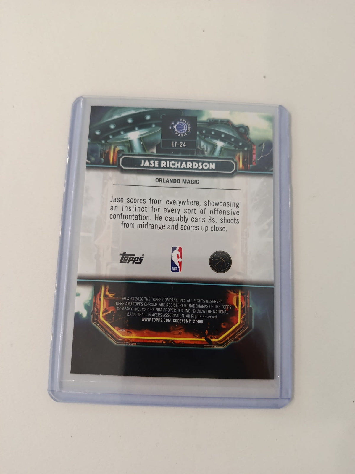 2025-26 Topps Extraterrestrial Jase Richardson #ET-24 - view 2