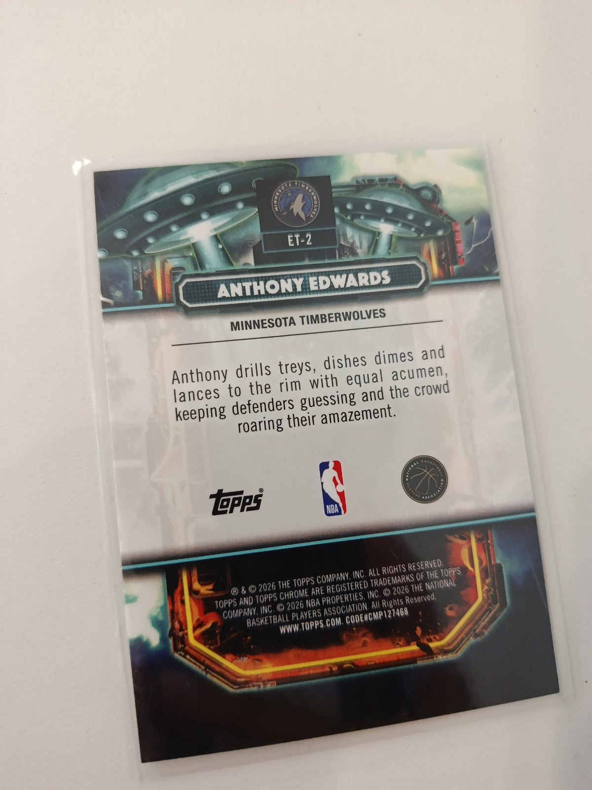 2025-26 Topps Extraterrestrial Anthony Edwards #ET-2 - view 2
