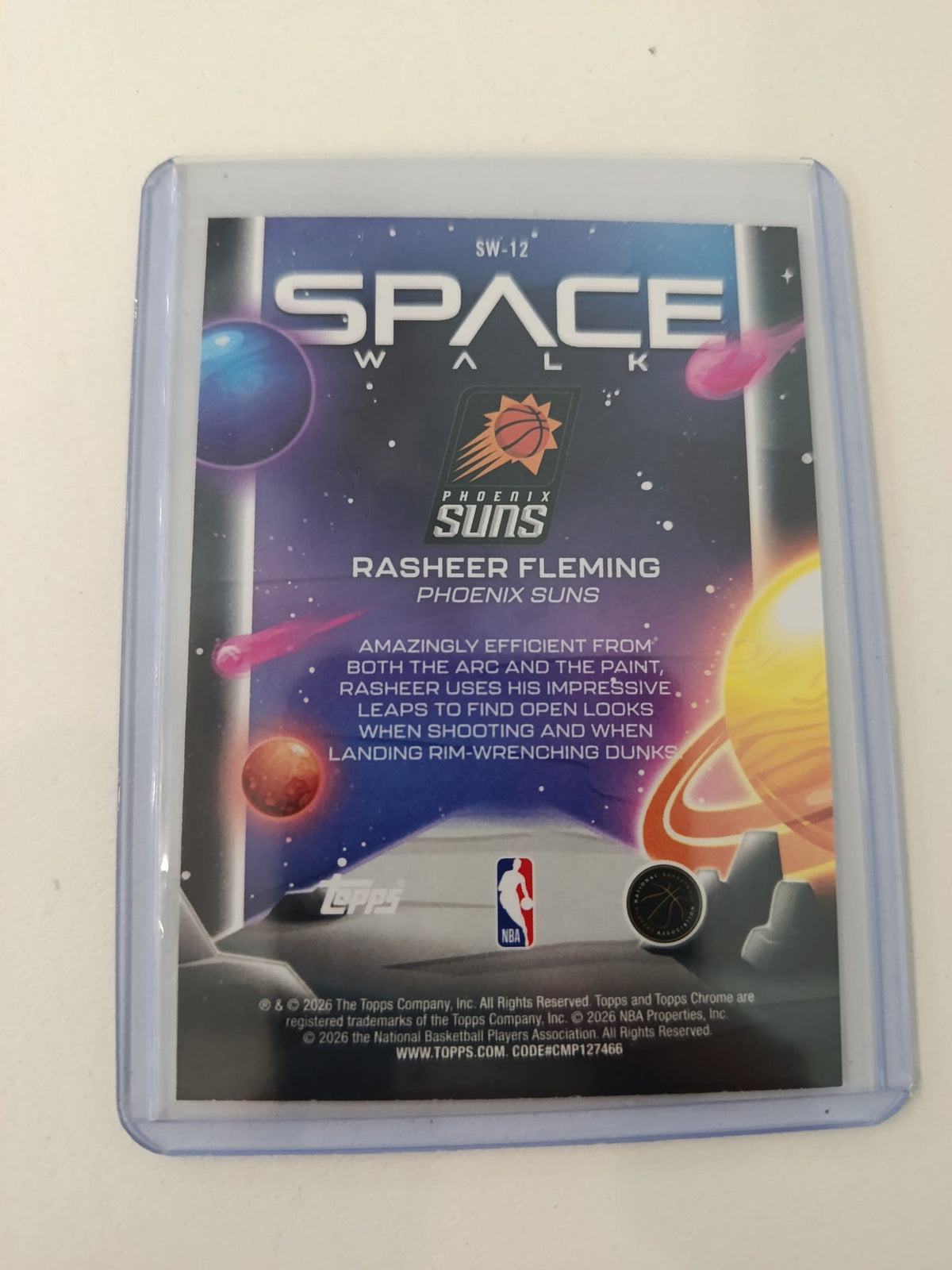 2025-26 Topps Space Walk Rasheer Fleming #SW-12 - view 2