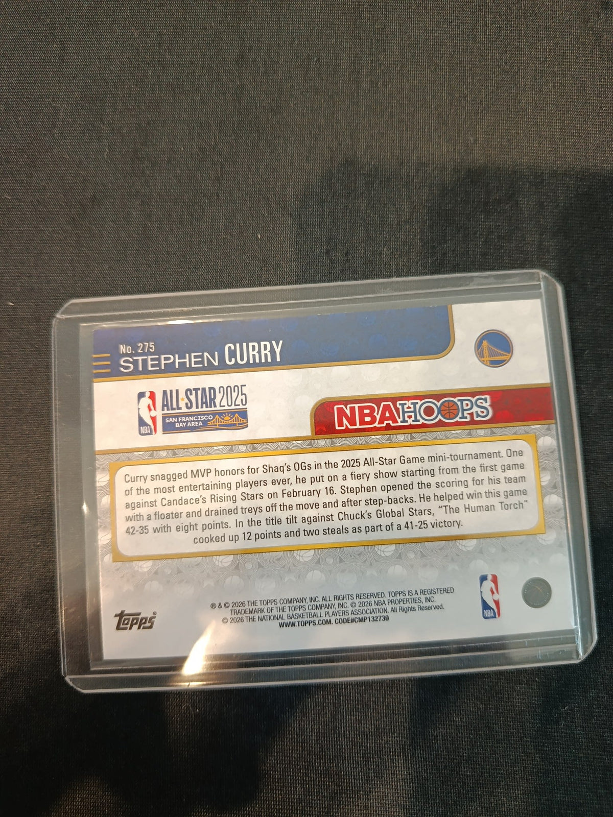 2025-26 Topps NBA Hoops All Star 2025 Stephen Curry #275 - view 2
