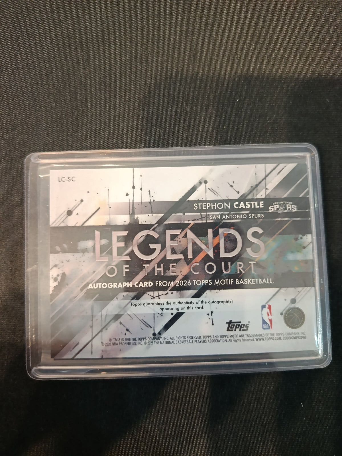 2026 Topps Legends of the Court Stephon Castle Green /16 #LC-SC - view 2