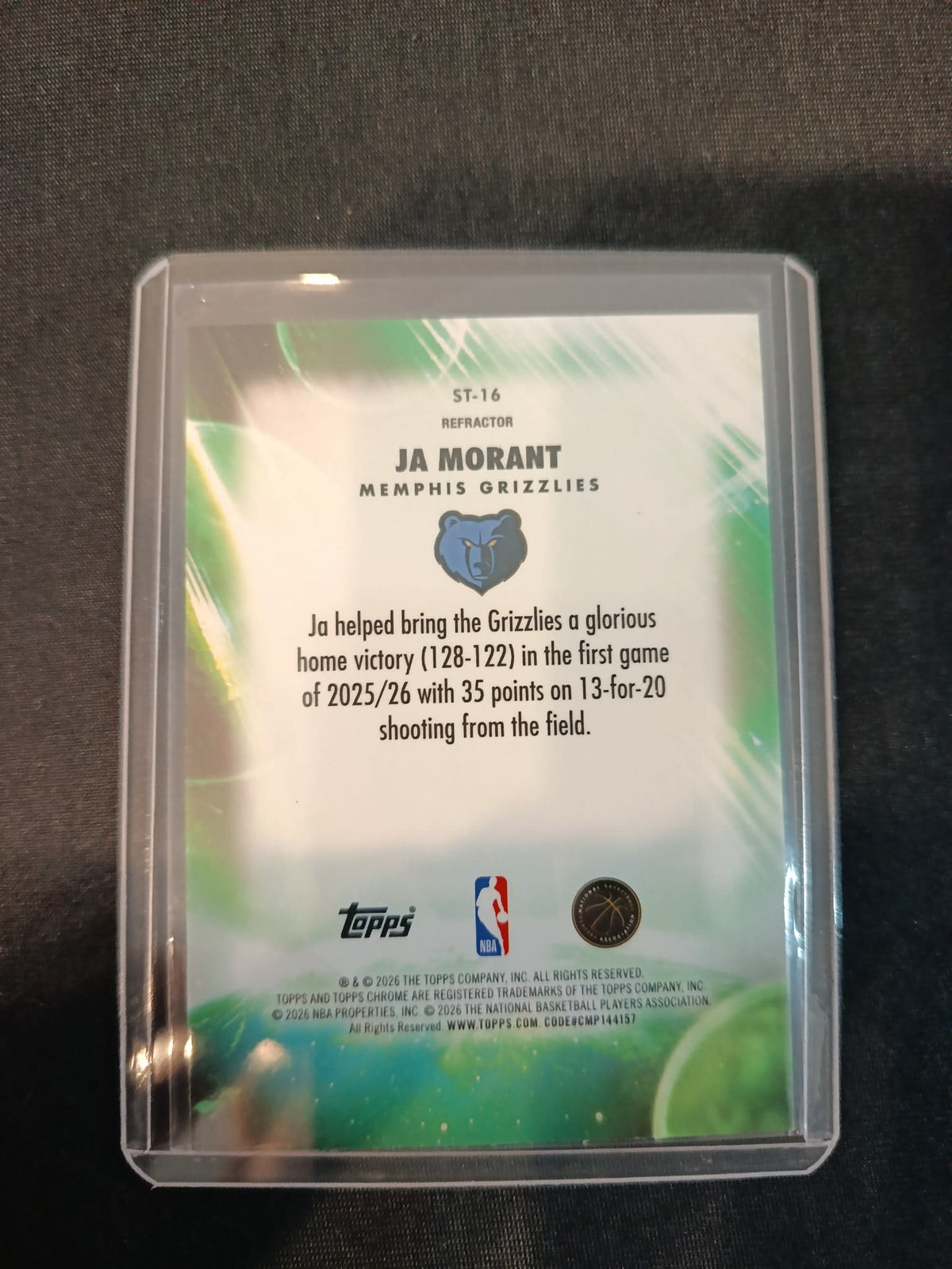 2025-26 Topps Stratospheric Stars Ja Morant Refractor #ST-16 - view 2