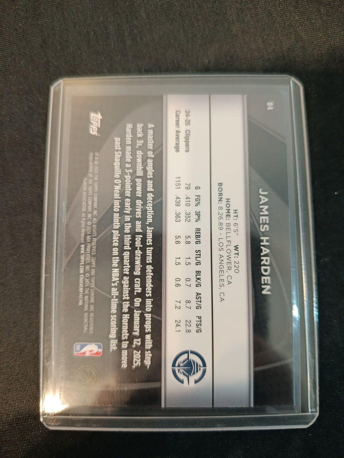 2024-25 Topps Chrome Black James Harden #84 - view 2