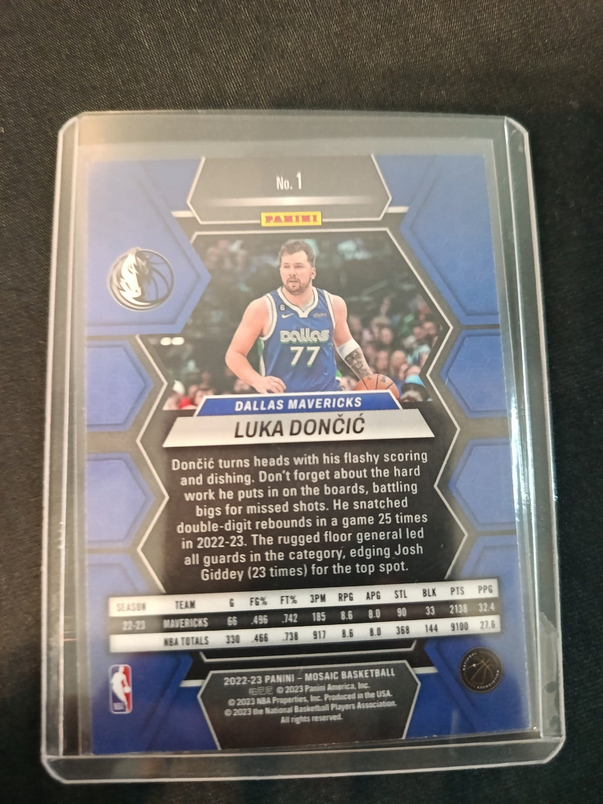 2022-23 Panini Mosaic Luka Dončić #1 - view 2