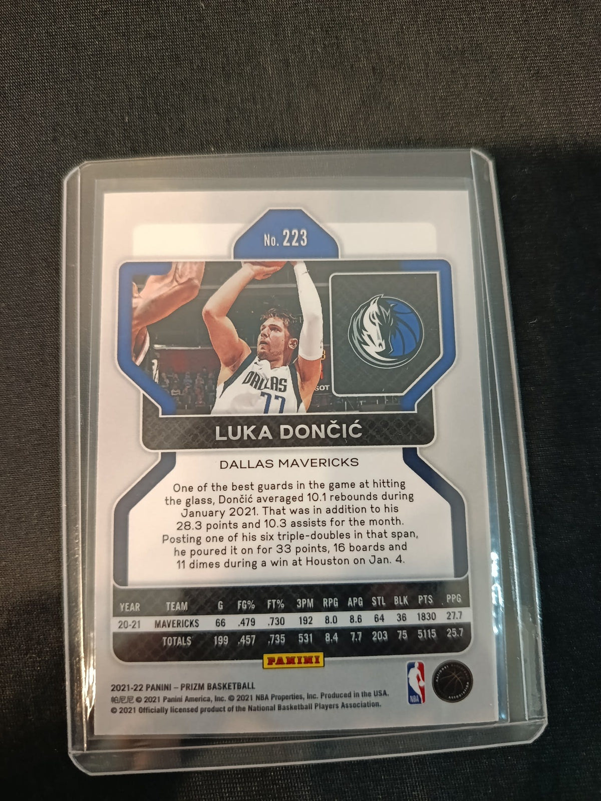 2021-22 Panini Prizm Luka Dončić #223 - view 2
