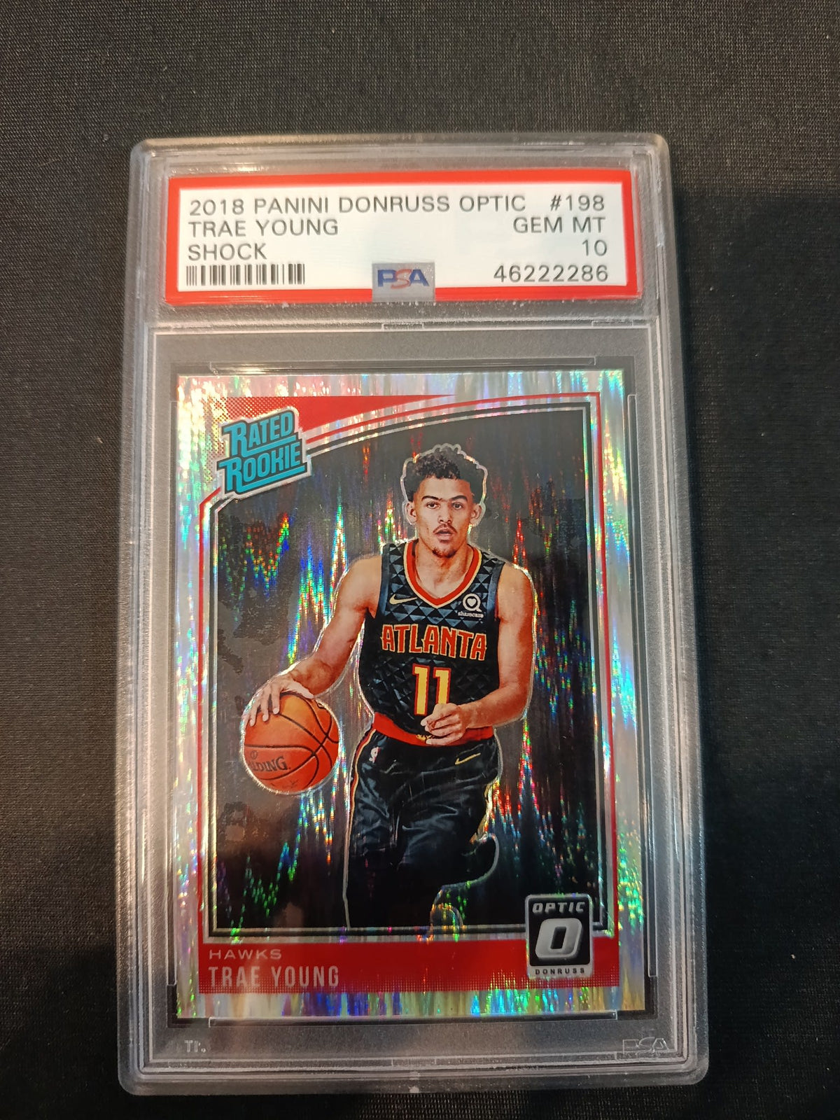 2018 Panini Donruss Optic Rated Rookie Trae Young Shock #198 PSA 10