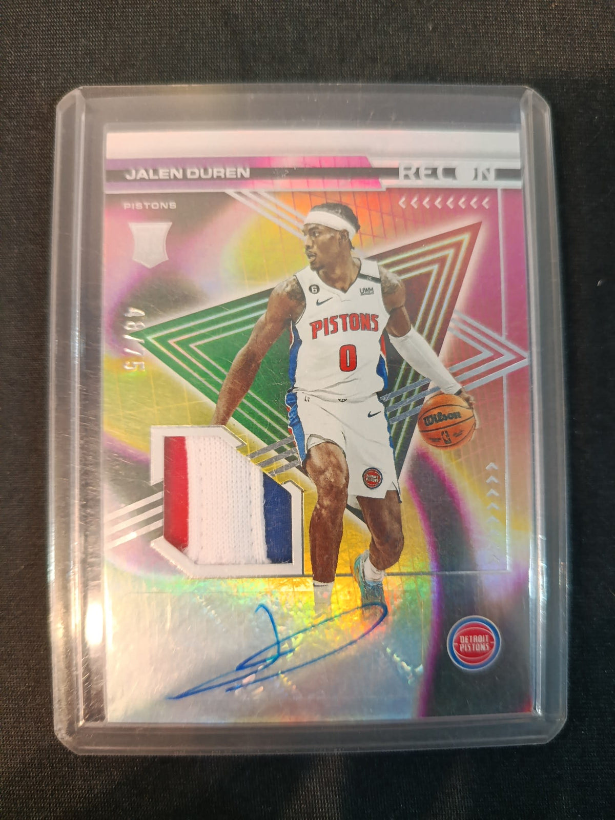 2022-23 Panini Recon Recon Jalen Duren Pink #RJA-JLD