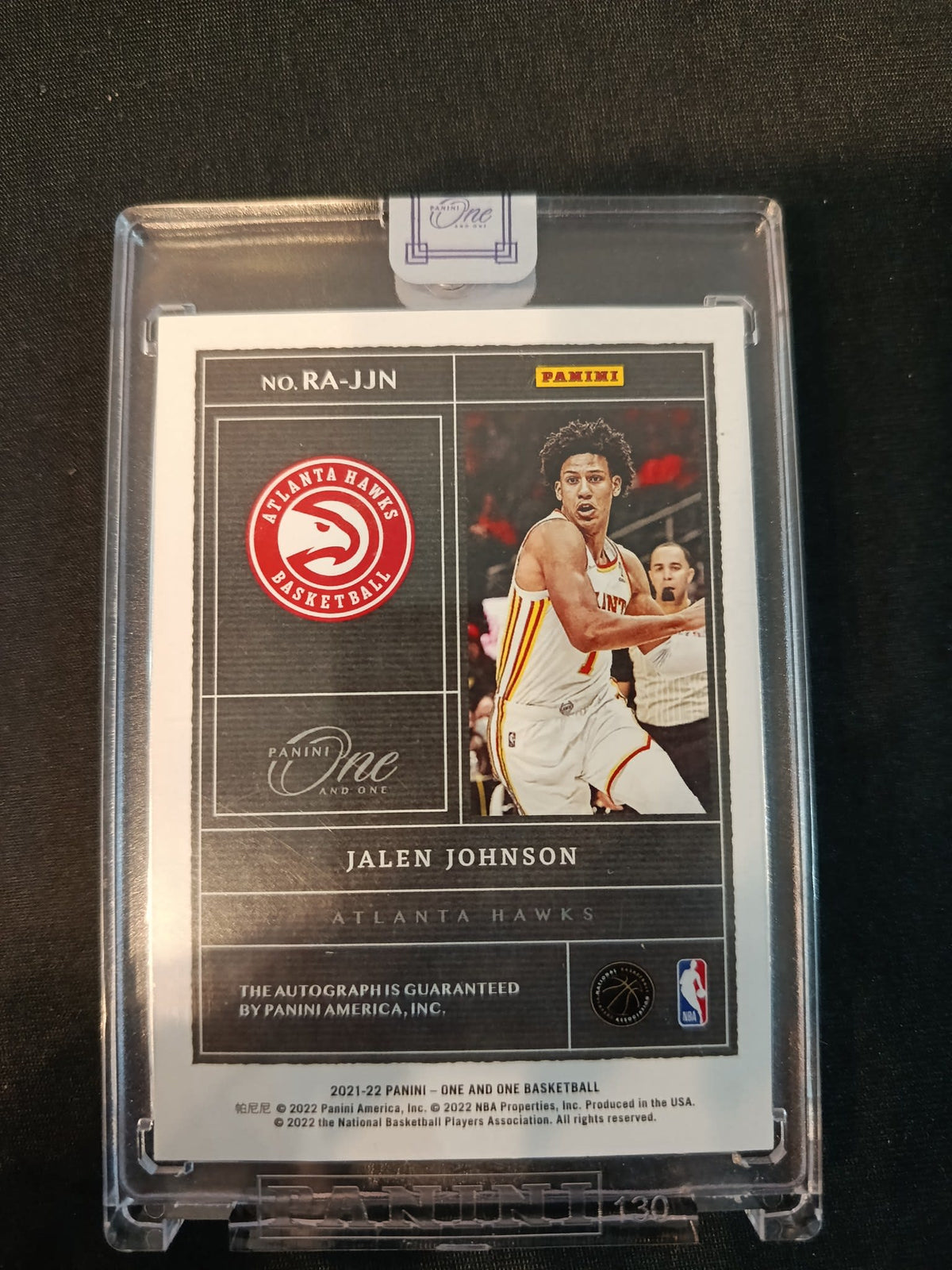 2021-22 Panini One and One Rookie Autographs Jalen Johnson Red /35 #RA-JJN - view 2