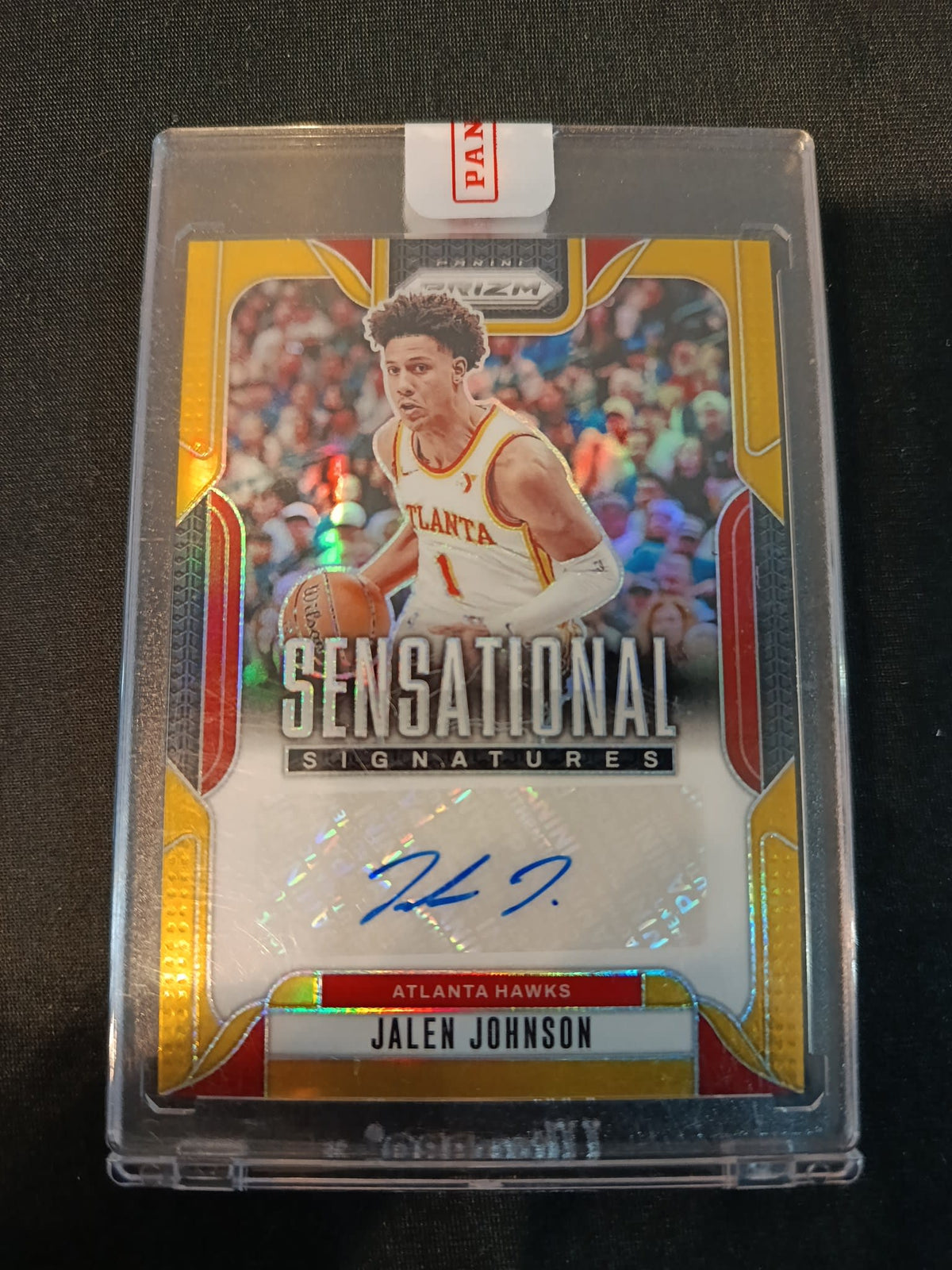 2024-25 Panini Prizm Sensational Signatures Jalen Johnson Gold #SS-JJH