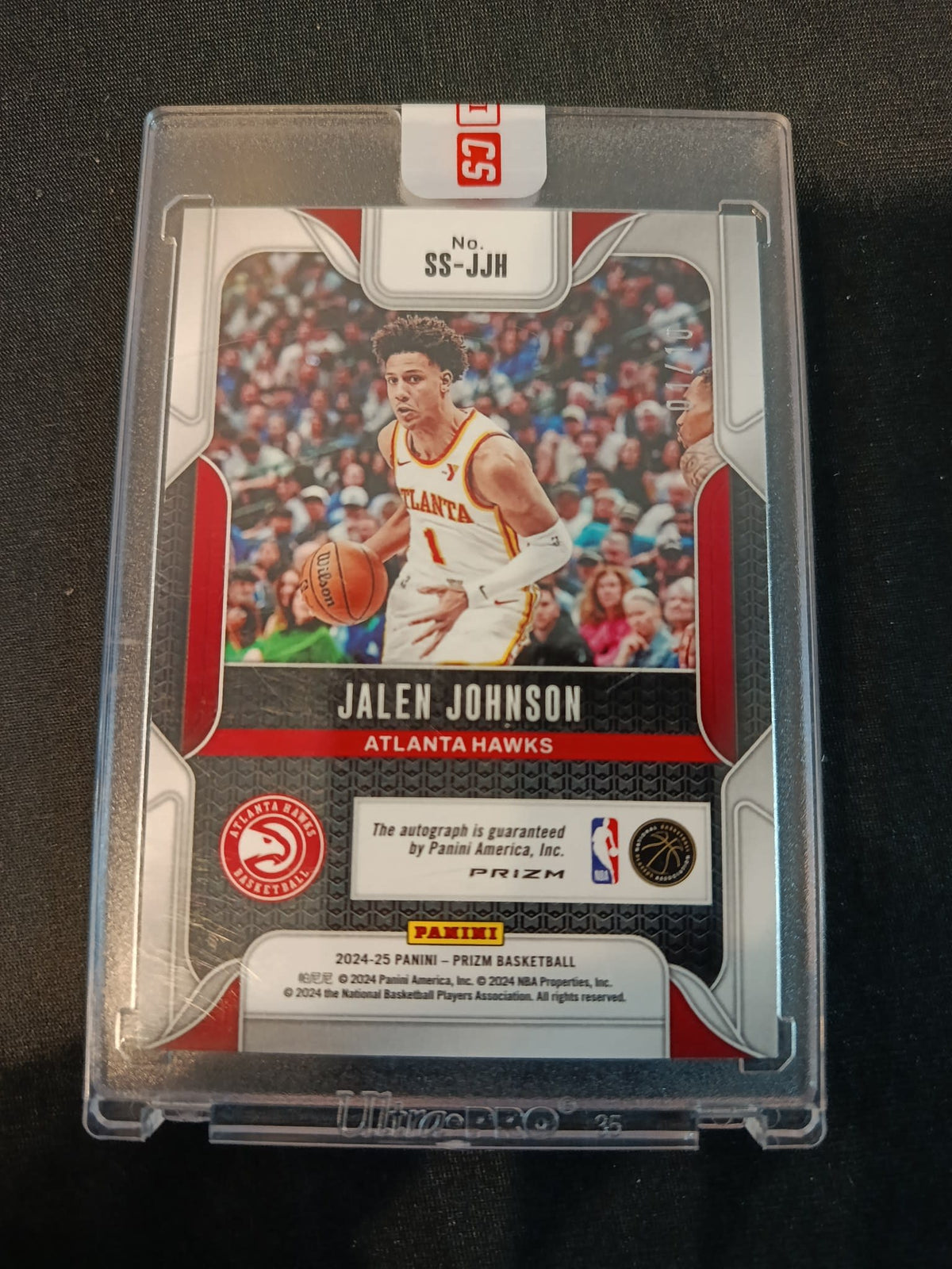 2024-25 Panini Prizm Sensational Signatures Jalen Johnson Gold #SS-JJH - view 2