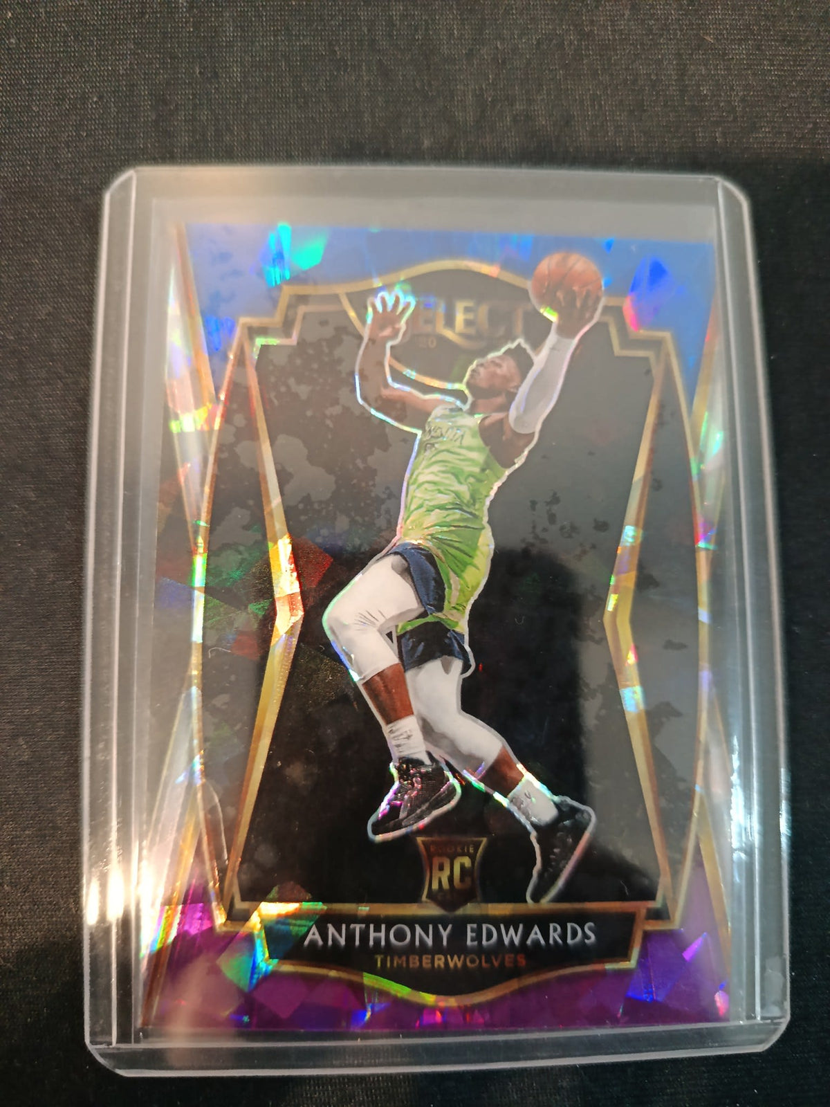 2020-21 Panini Select Premier Level Anthony Edwards Purple Prizm #169
