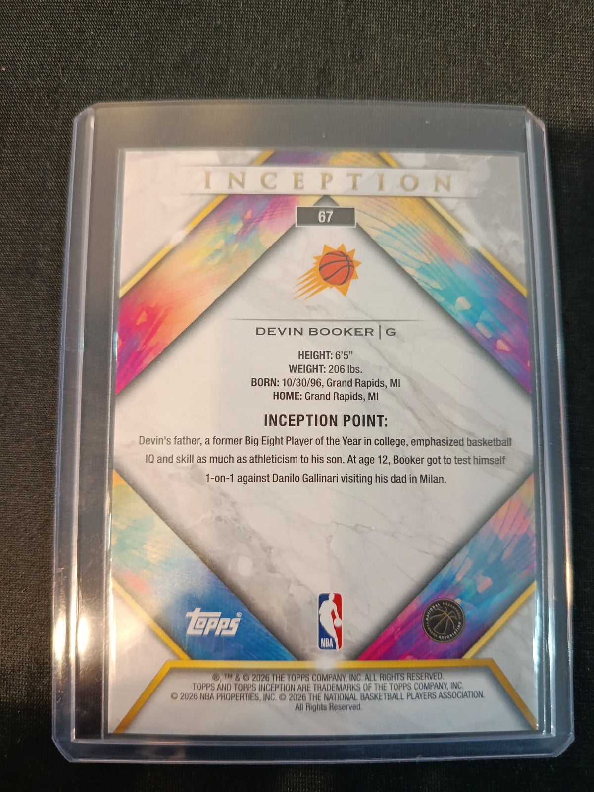 2025-26 Topps Inception Inception Point Devin Booker #67 - view 2