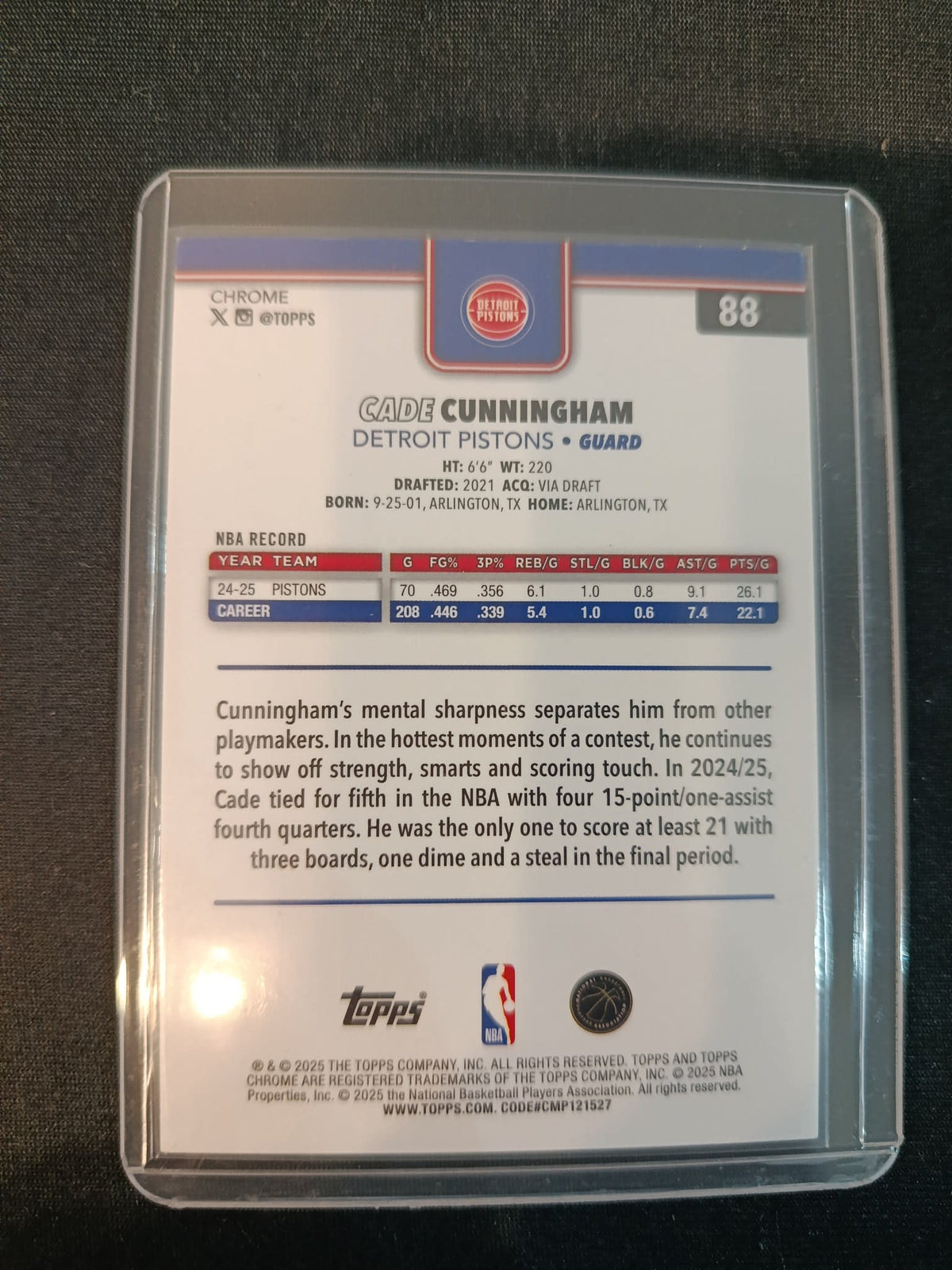 2024-25 Topps Cade Cunningham #88 - view 2