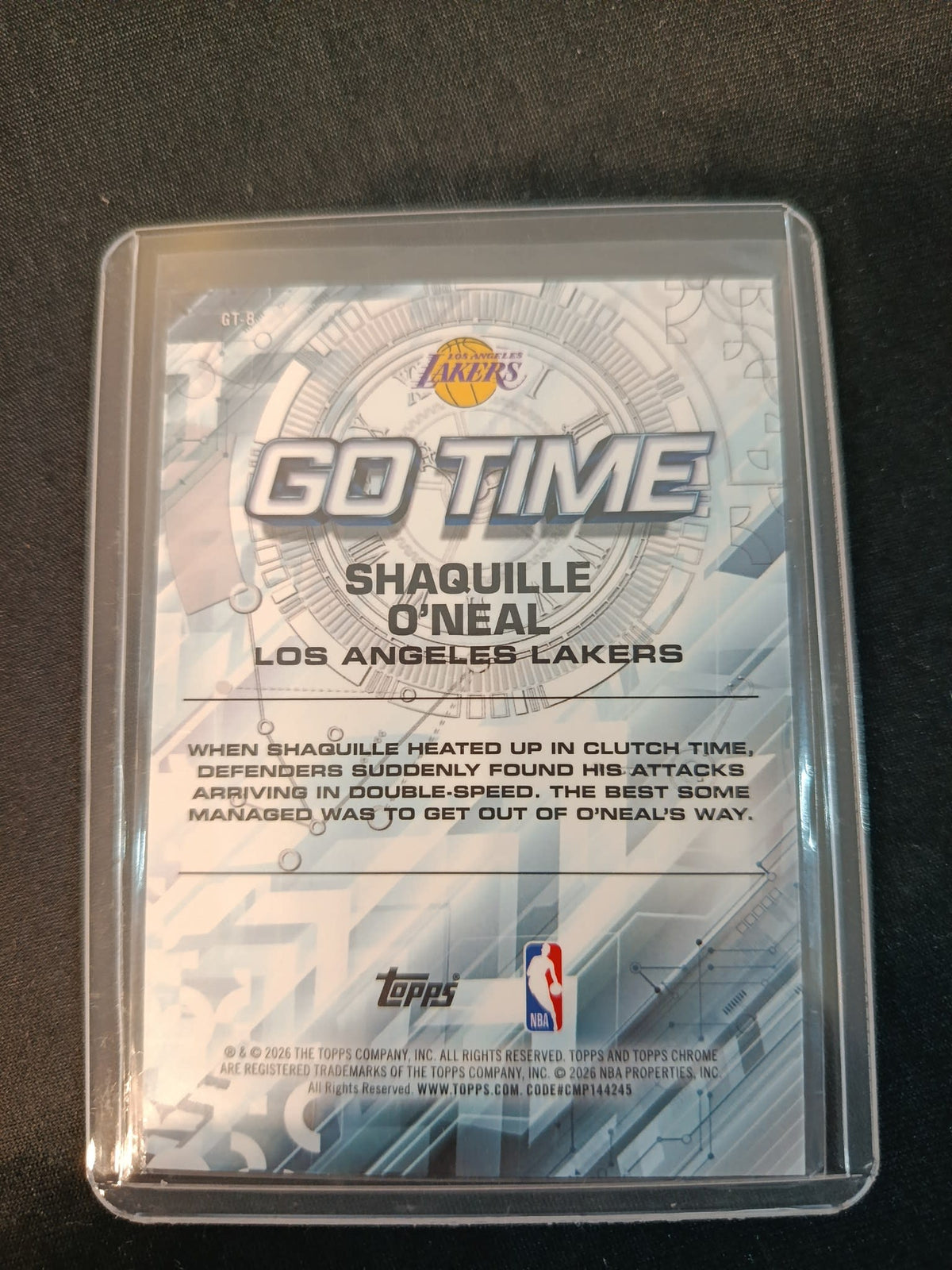 2026 Topps Go Time Shaquille O'Neal #GT-8 - view 2