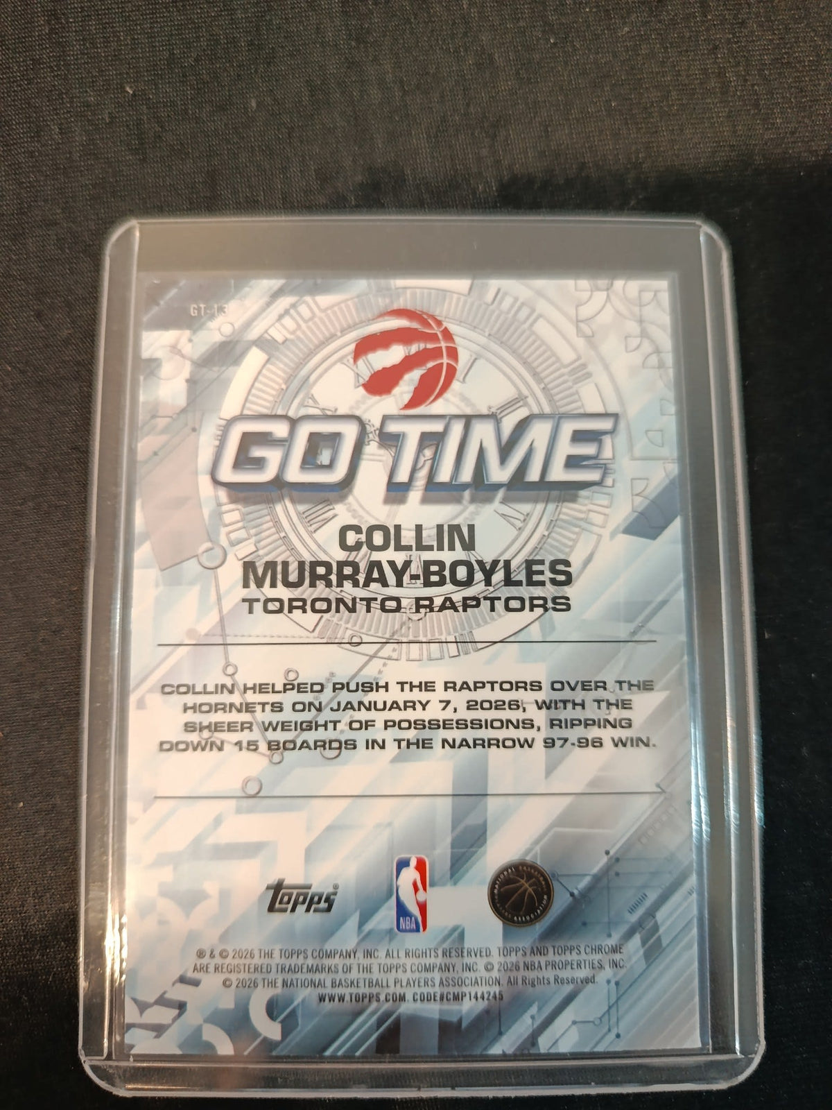 2025-26 Topps Go Time Collin Murray-Boyles #GT-13 - view 2