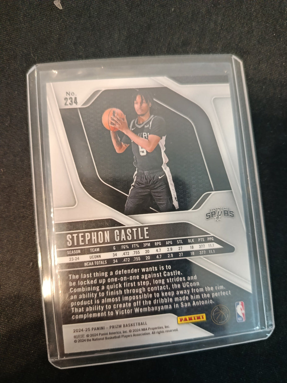 2024-25 Panini Prizm Stephon Castle #234 - view 2