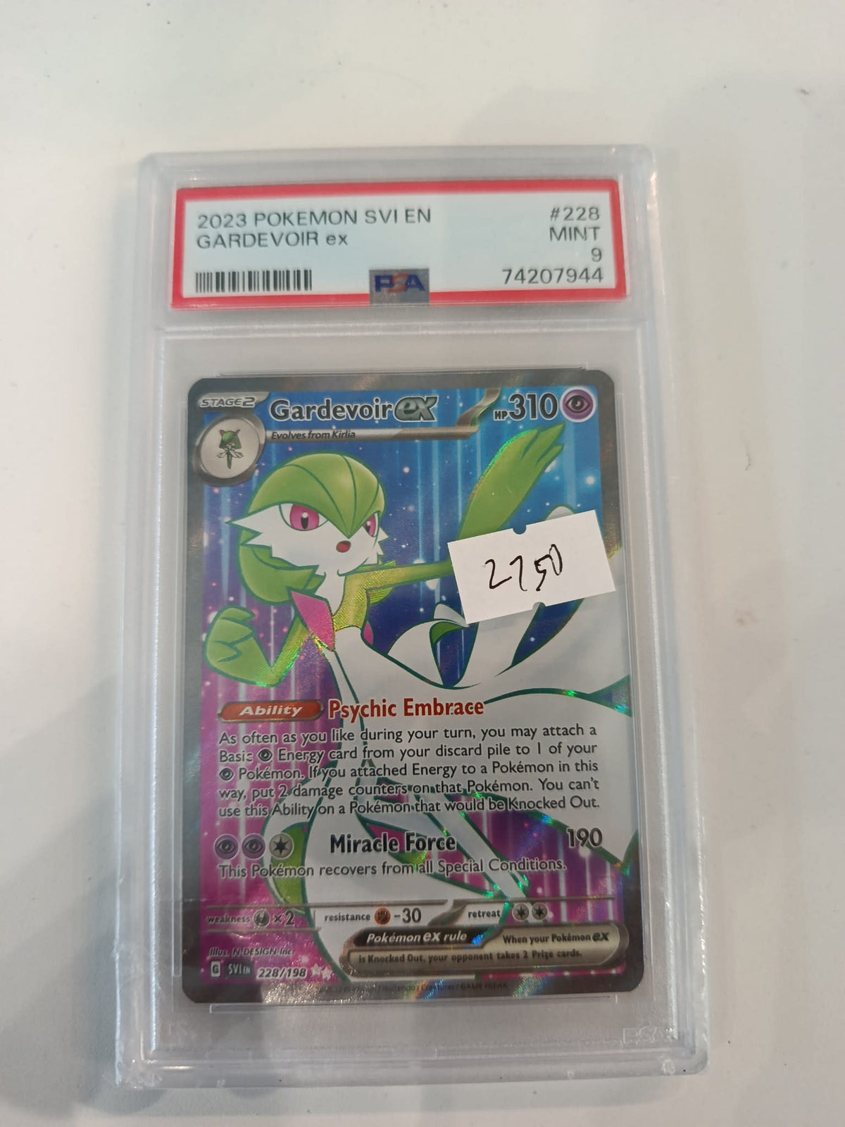 2023 SV1 EN Gardevoir ex #228 PSA 9
