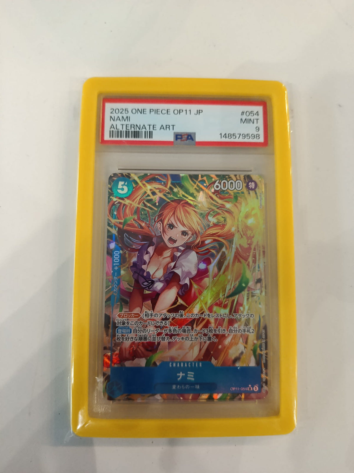 Bandai OP-11 Alternate Art Nami #054 PSA 9