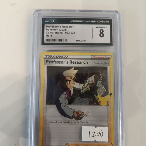 2021 Pokemon Company Celebrations Professor Oak #023 CGC 8
