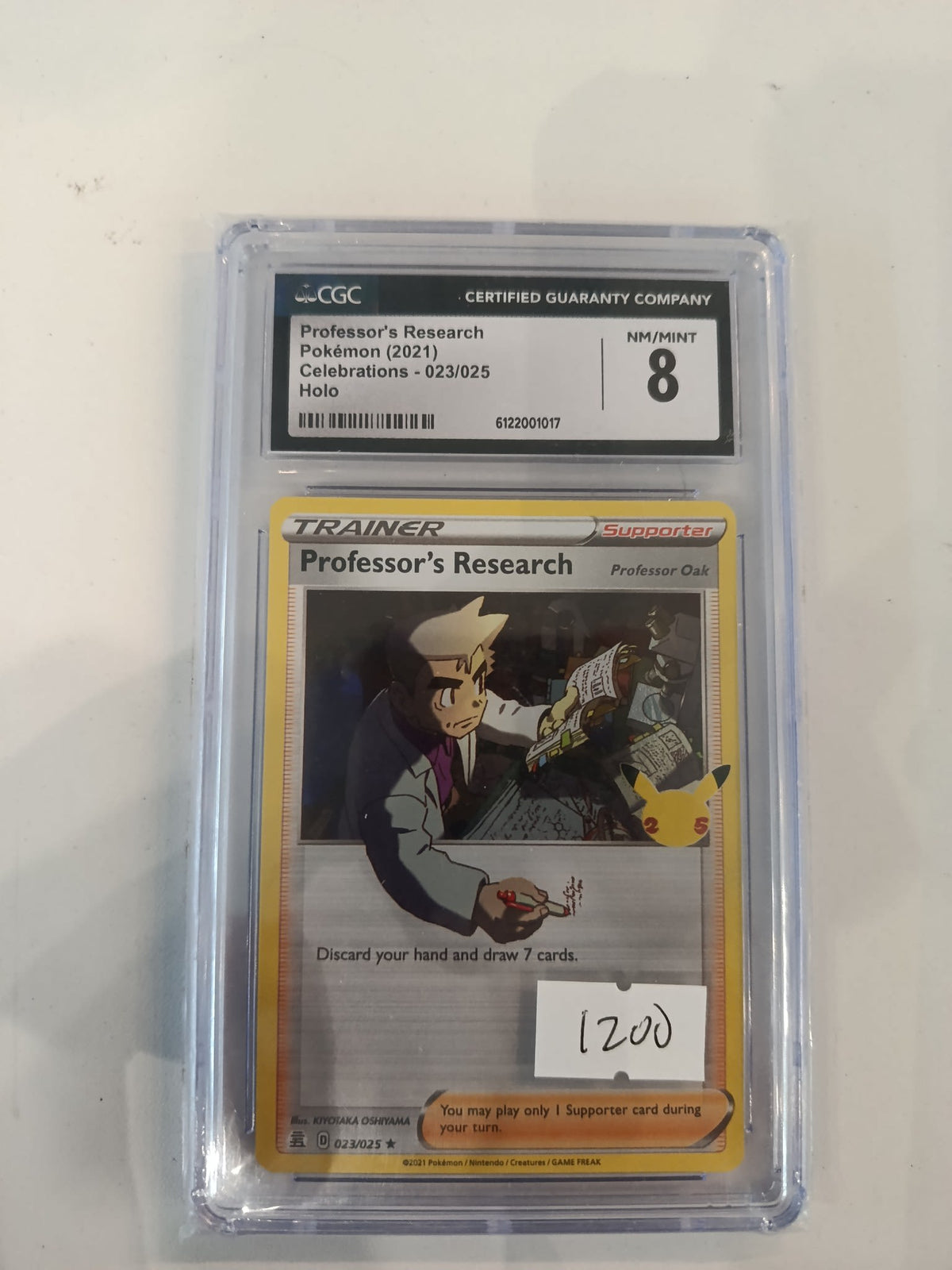 2021 Pokemon Company Celebrations Professor Oak #023 CGC 8