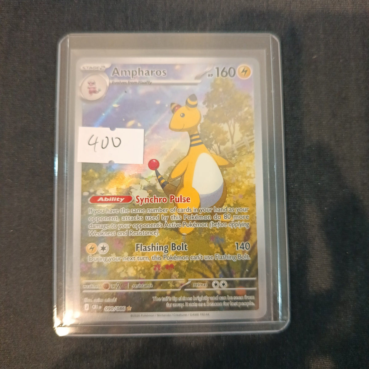 Pokemon Ampharos CIL (Crimson Haze / set code CIL) #090/086 2026 (English) 090/086