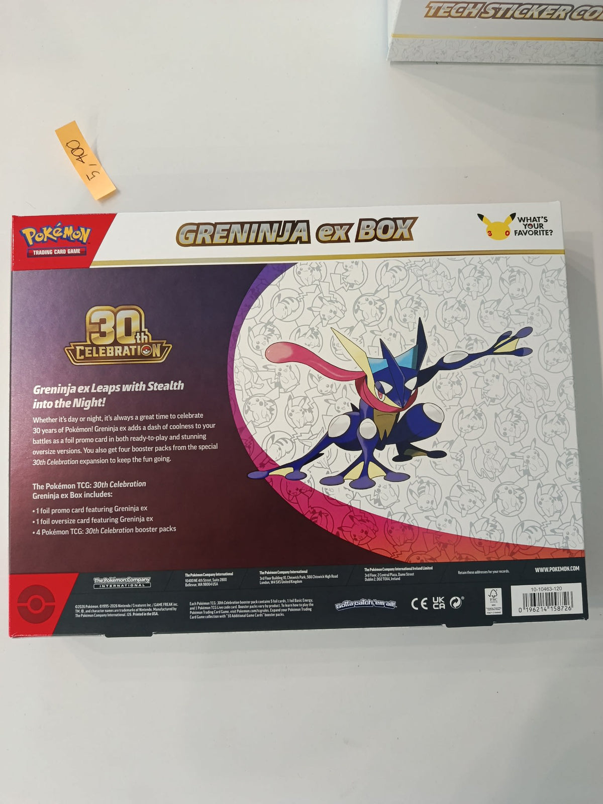 Pokemon 30th Celebration Greninja ex Collection Box 2025 (English) - view 2