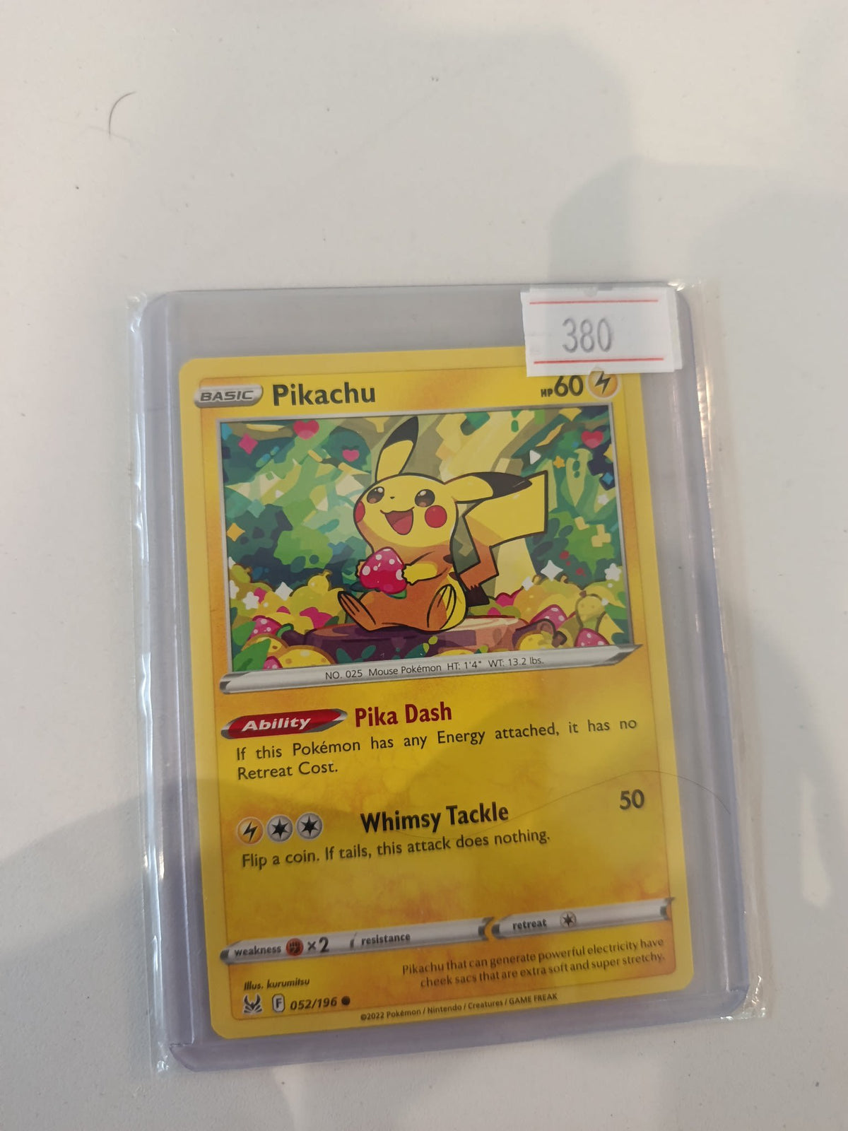 Pokemon Pikachu Lost Origin #052/196 2022 (English)