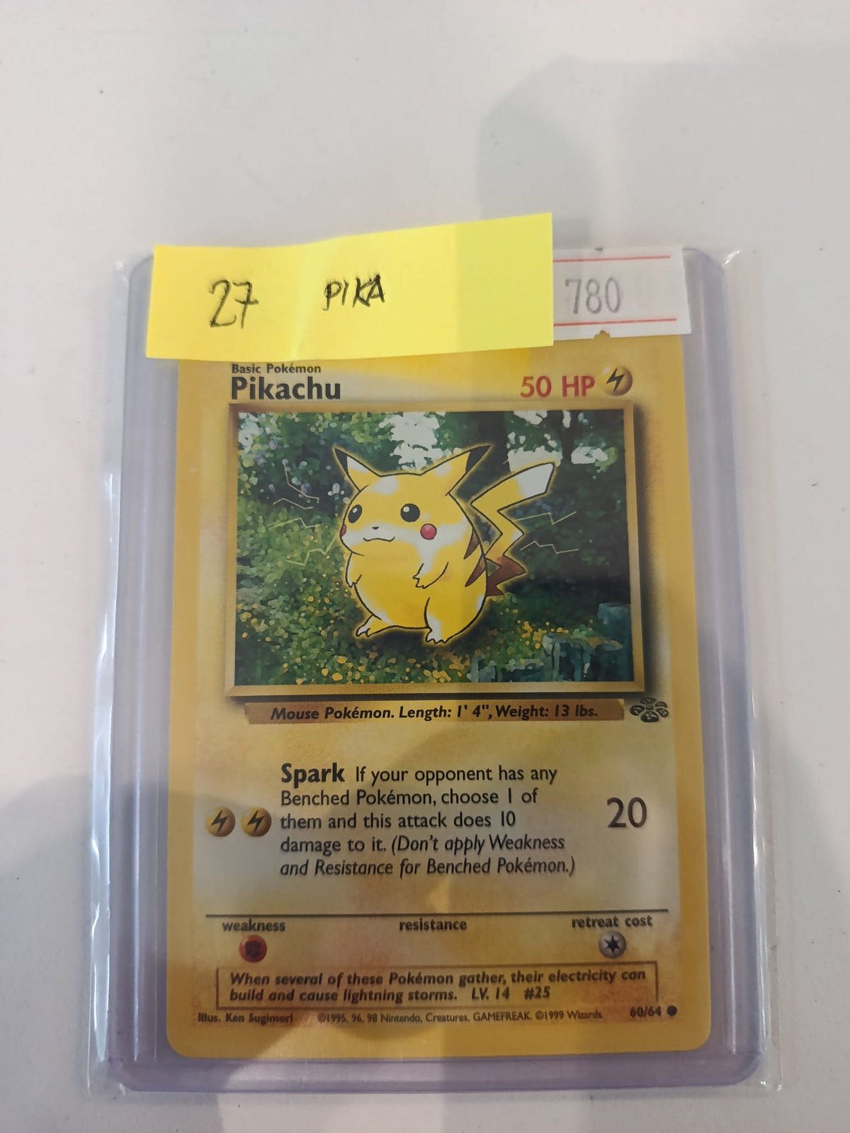 Pokemon Company Base Set Pikachu #25 PSA 6