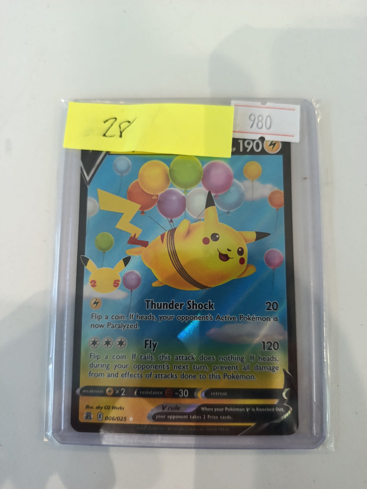 Pokemon Pikachu V Celebrations (025) #006/025 2021 (English) 006/025