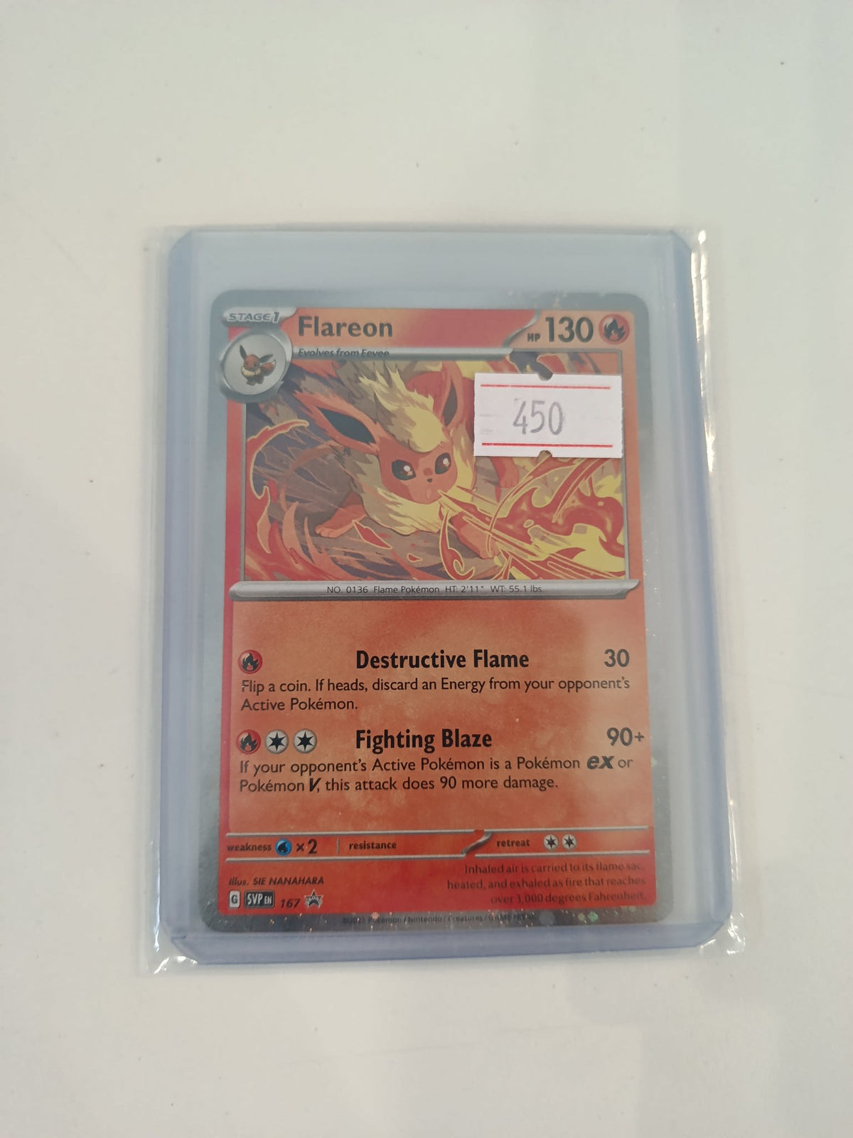 Pokemon Flareon SVP #167 2024 (English)