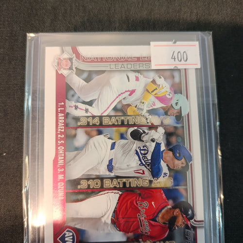 2025 Topps National League Batting Average Leaders Luis Arraez / Shohei Ohtani / Marcell O