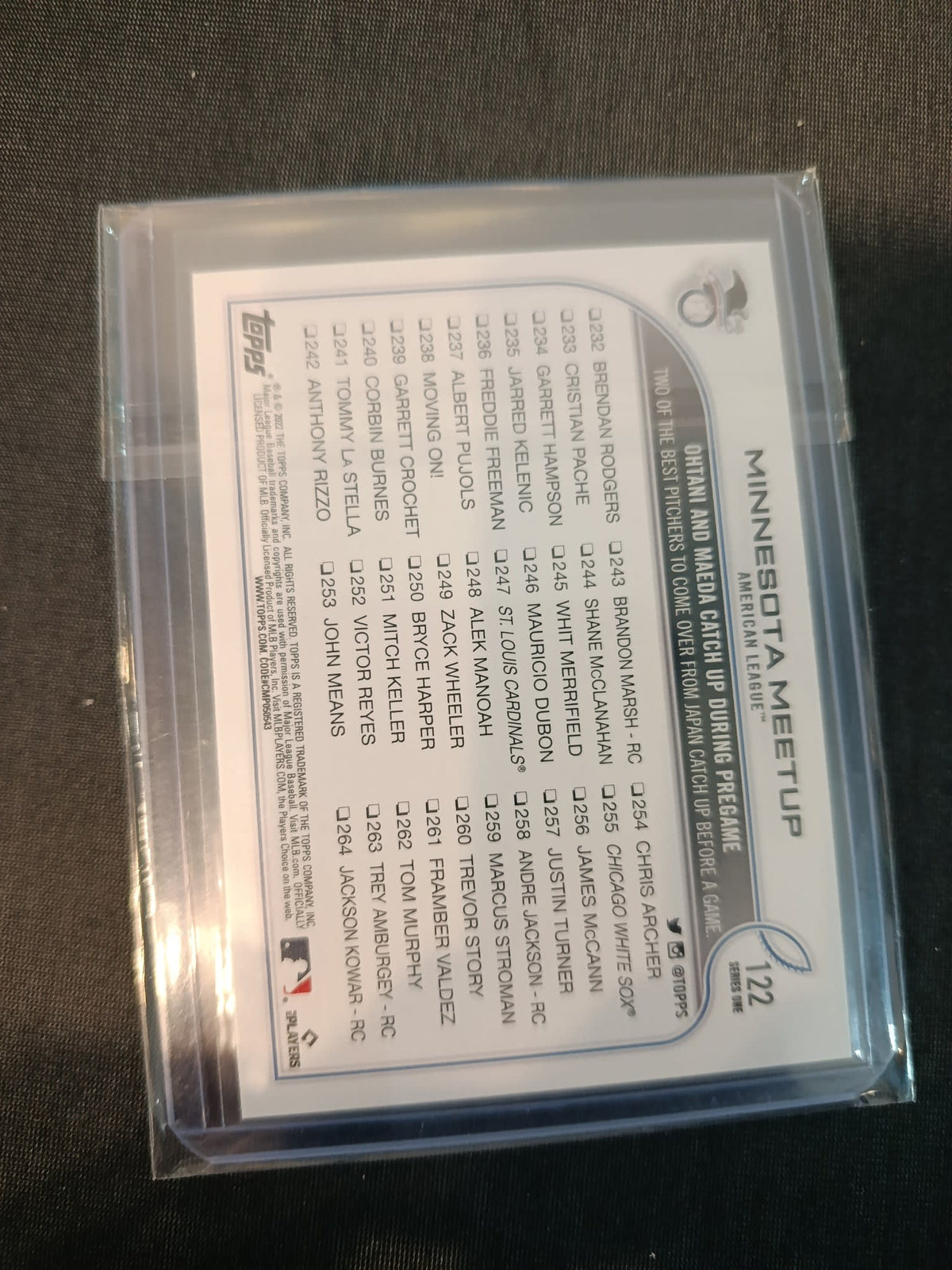 2022 Topps Minnesota Meetup Shohei Ohtani / Kenta Maeda #400 - view 2