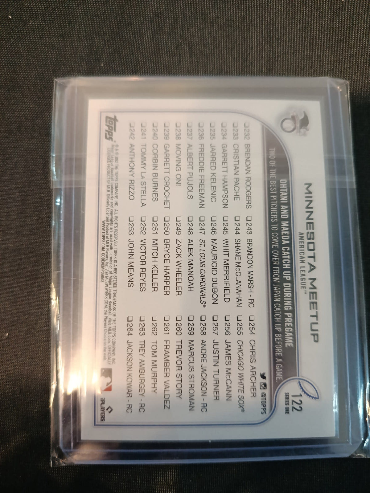 2022 Topps Minnesota Meetup Shohei Ohtani / Kenta Maeda #122 - view 2