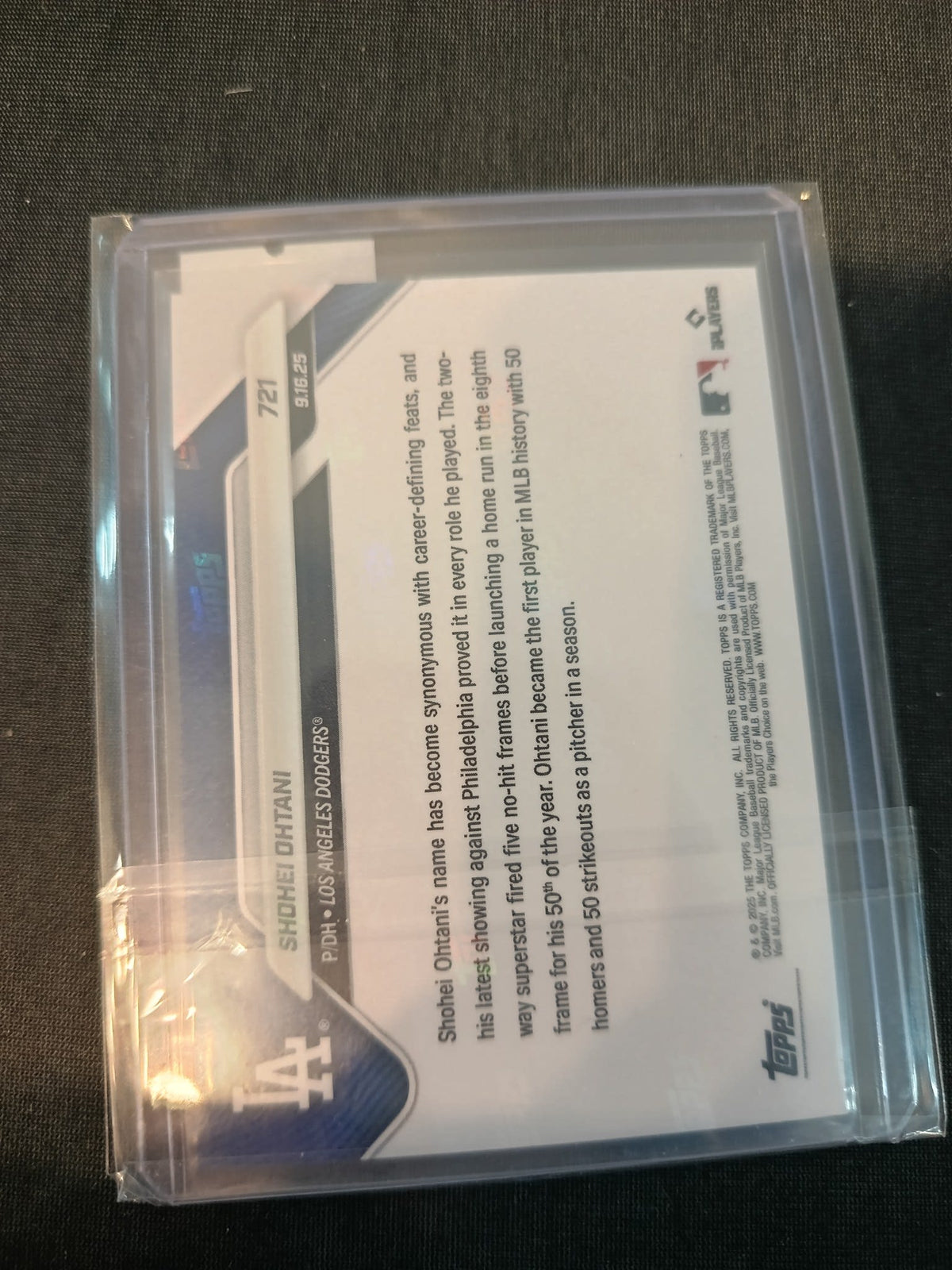 2025 Topps Shohei Ohtani #721 - view 2